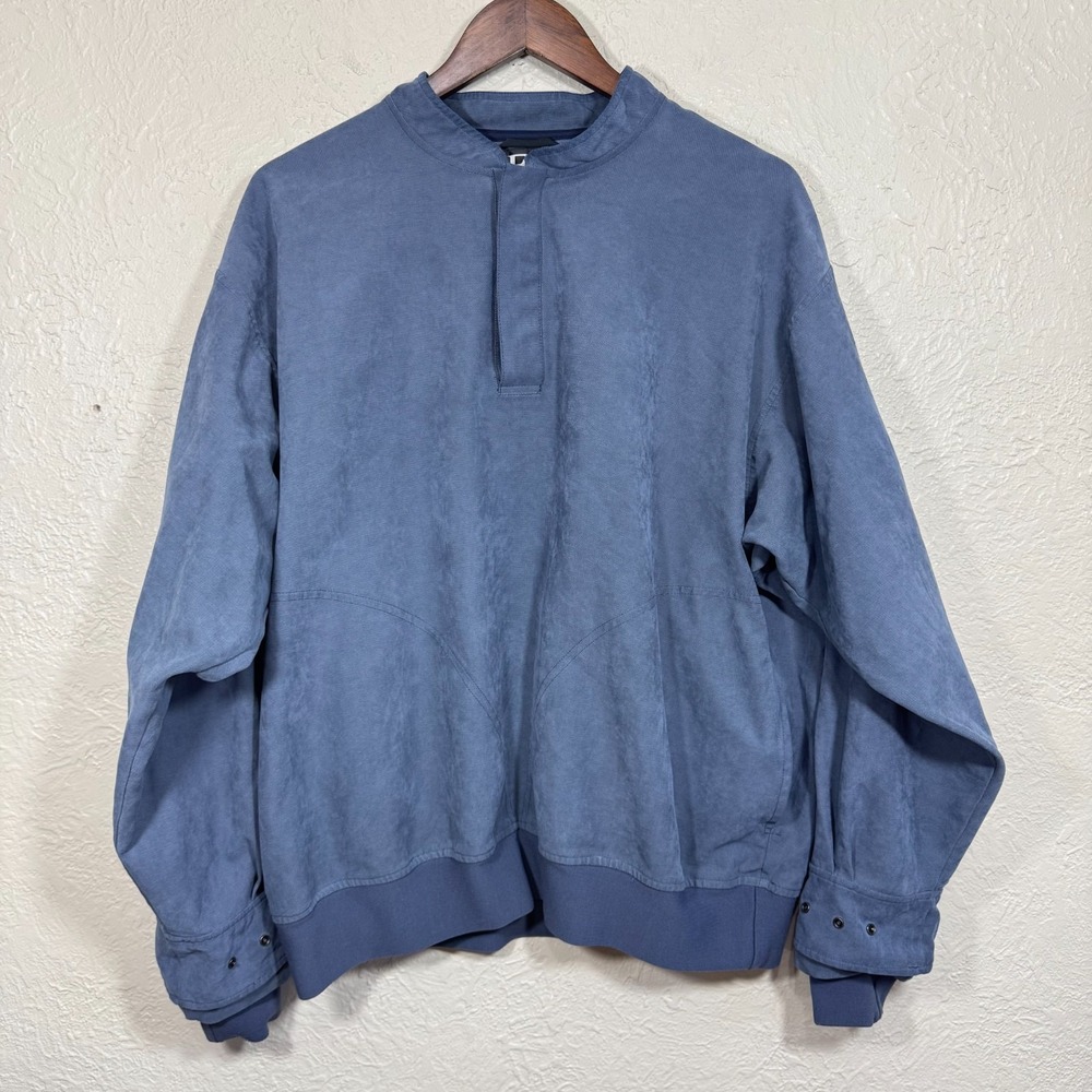 Zero‎ Restriction Golf Jacket Lg Pullover 1/4 Snap Slate USA Windstopper Pockets